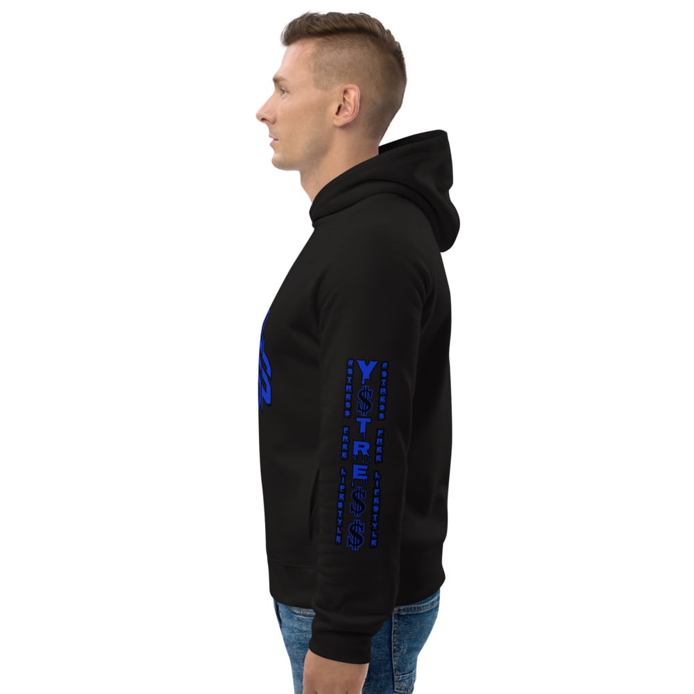 Image of YSDB Exclusive Blue and Black Unisex pullover hoodie