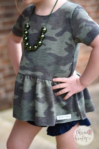 LOW STOCK- Camo Peplum