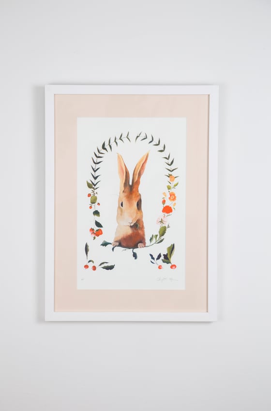 Image of Audrey the Bunny limited edition Risograph