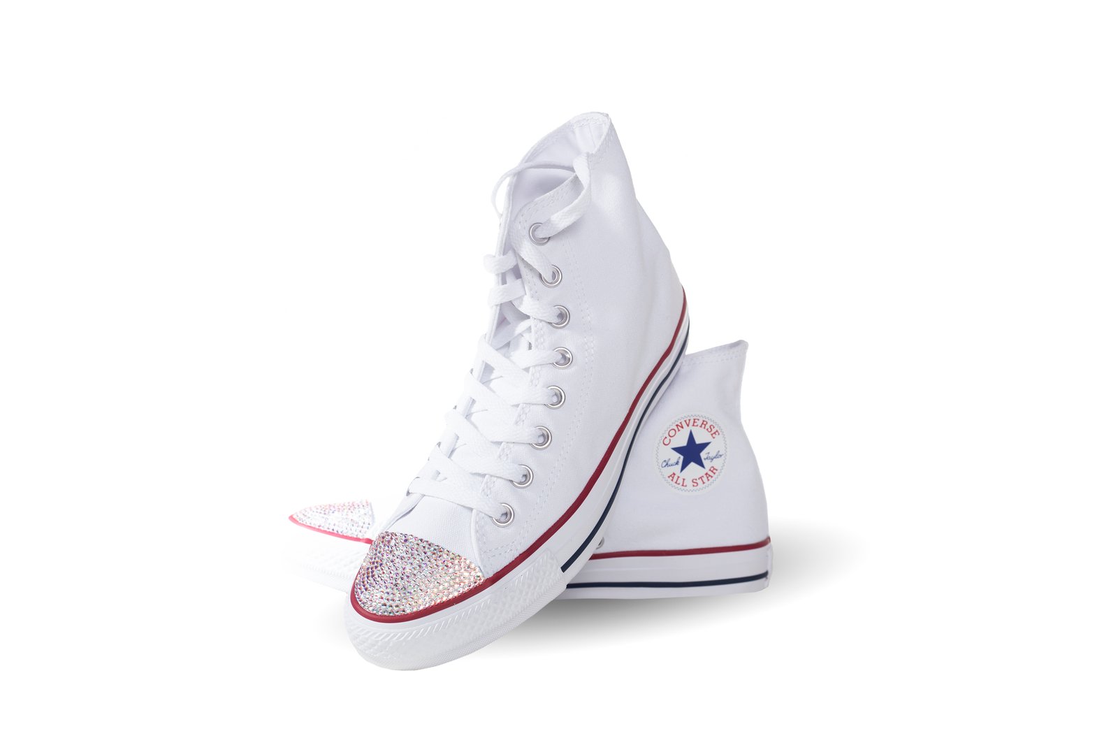 white converse laces