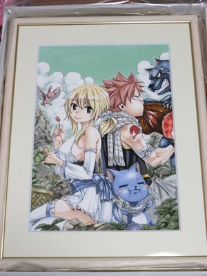 Image of Fairy Tail NaLu Japan Exhibition RARE Original Framed Art Piece
