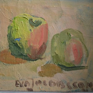 Image of 1943 Swedish still life, 'Gladioli,' Eva Jacobssen