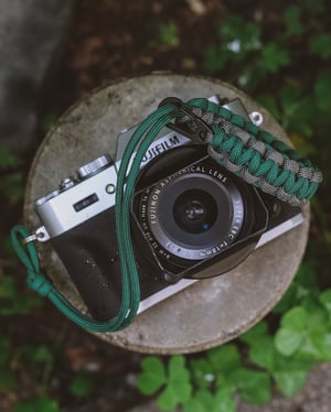 Image of 2 color single strap with black clip slider