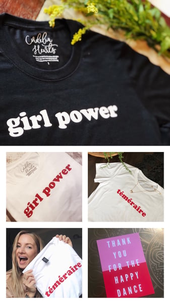 Image of teméraire /girl power (customisable - change to any word you like)