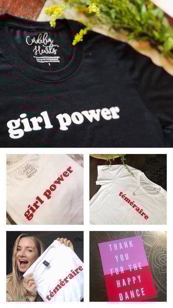 Image of teméraire /girl power (customisable - change to any word you like)