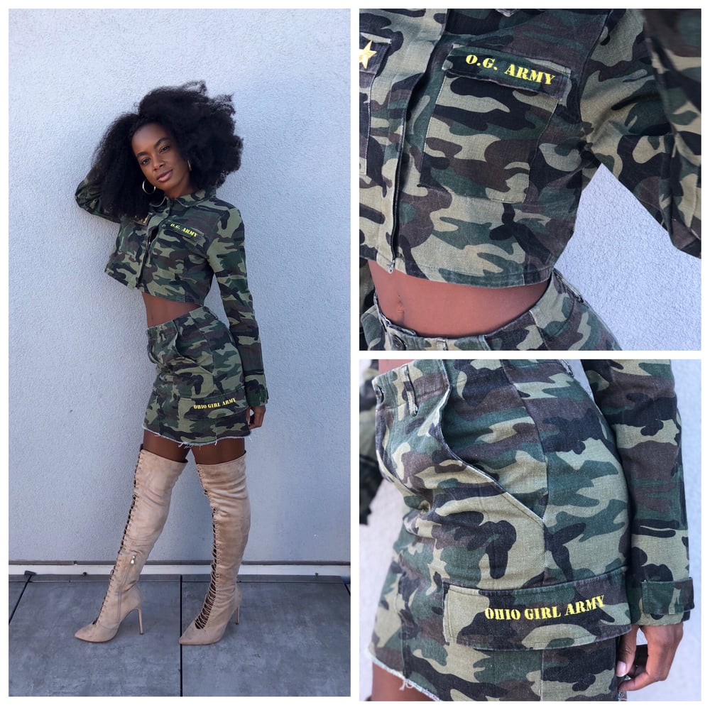 Image of O.G. Army Jacket & Skirt Set