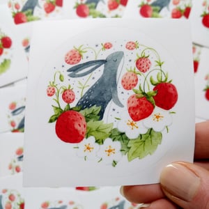 Image of Strawberry Bunny Sticker 