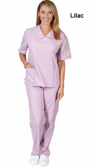 Image 4 of V Neck 6 pocket 2pc Scrub sets