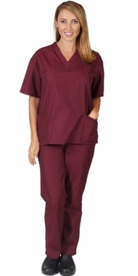 Image 5 of V Neck 6 pocket 2pc Scrub sets