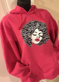 Image 2 of Afro Lady Words Hoodie