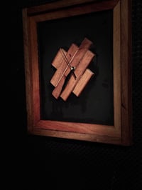 Image 1 of Black Back Rimu Farme Clock