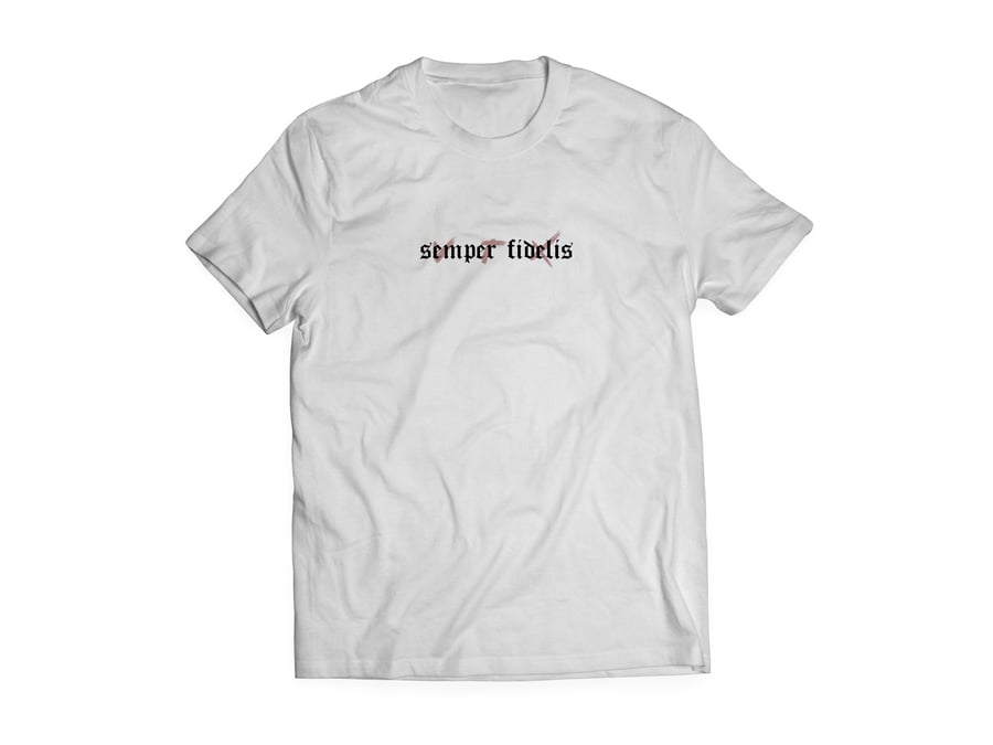 Image of "Semper Fidelis" Always Faithful White Tee