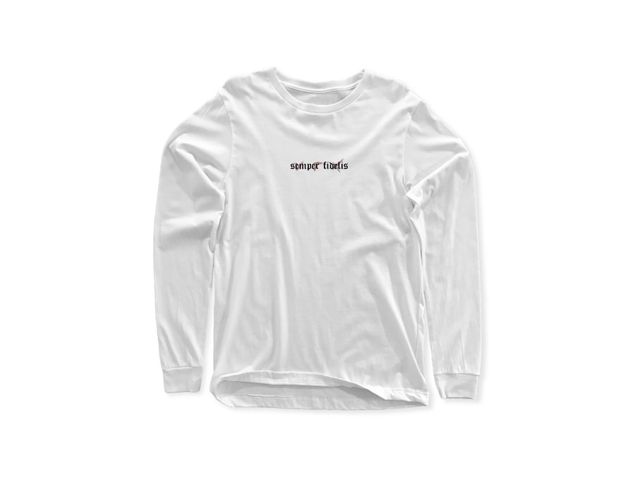 Image of "Semper Fidelis" Always Faithful White Tee L/S