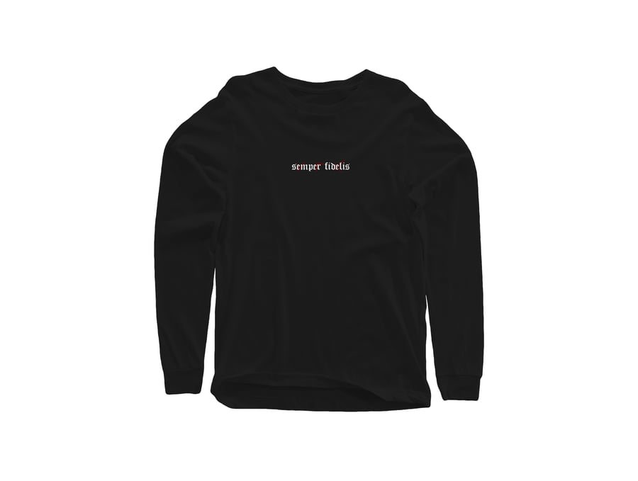 Image of "Semper Fidelis" Always Faithful Black Tee L/S