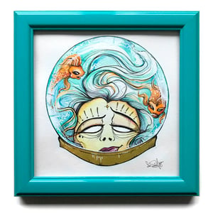 In My Head - Framed - Original Watercolour artwork