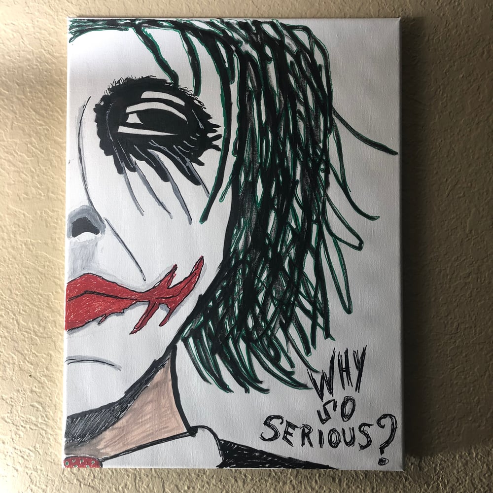 Image of Heath Ledger “Joker” painting 
