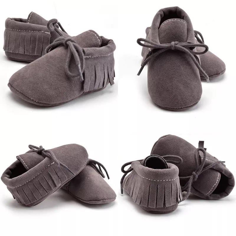 gray moccasins