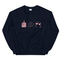 Image 4 of Boards Cheese and Wine Crew Neck (no wording)
