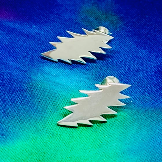 Image of Bolt Sterling Silver Post Earrings