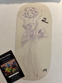 Image 2 of Sailor Jerry Pinup by Kandi!  Tattoo Stencil Vtg acetate