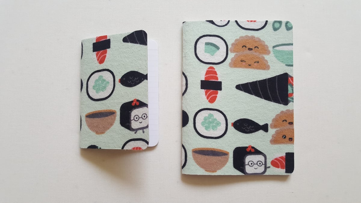 Image of Kawaii sushi notebook (large)