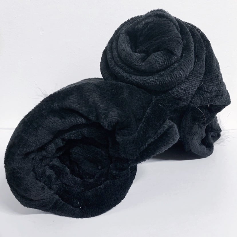 Image of black throw blanket