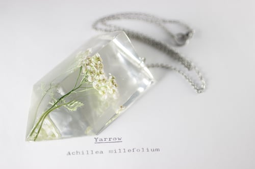 Image of Yarrow (Achillea millefolium) - Chunky Statement Piece Prism Necklace