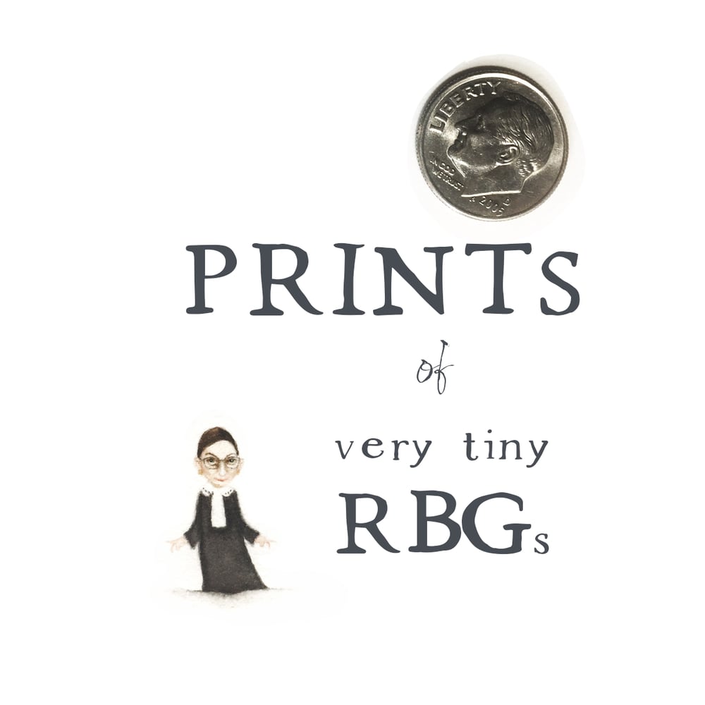Image of Prints of Tiny RBGs - from watercolor originals