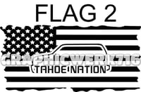 Image 2 of Tahoe Nation Distressed Flag decal