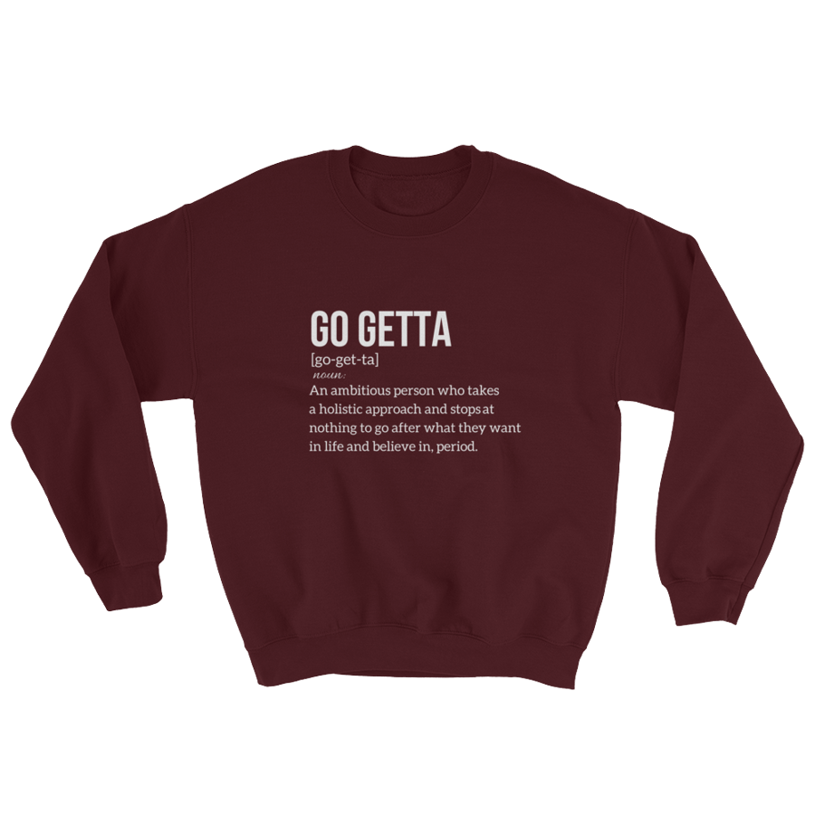 Image of Go Getta Definitio Unisex Sweatshirt Red/Marron