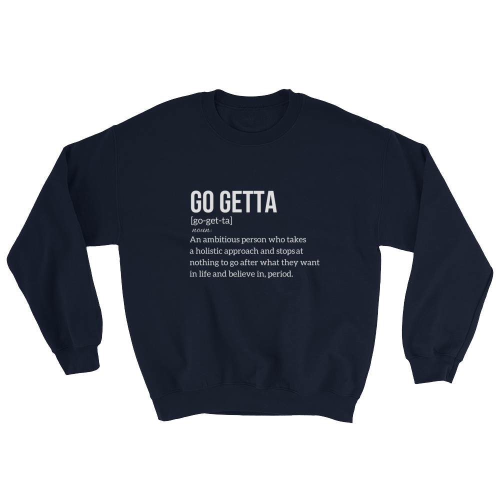 Image of Go Getta Definition Unisex Sweatshirt Black/Navy