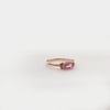 Pink Sapphire Crescent Ring