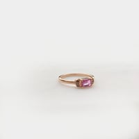 Image 2 of Pink Sapphire Crescent Ring
