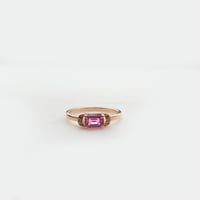 Image 1 of Pink Sapphire Crescent Ring