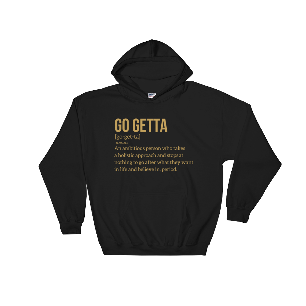 Image of Go Getta Definition Unisex Hoodie Black/White