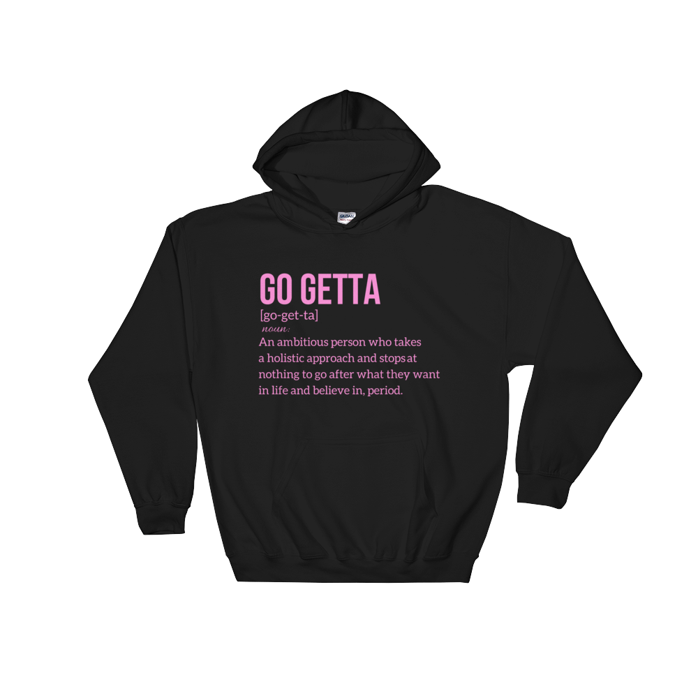 Image of Go Getta Definition Unisex Hoodie Black/White