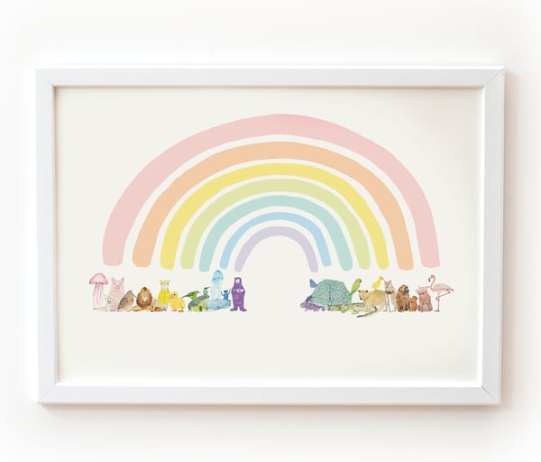 Image of Animal Rainbow in Pastel
