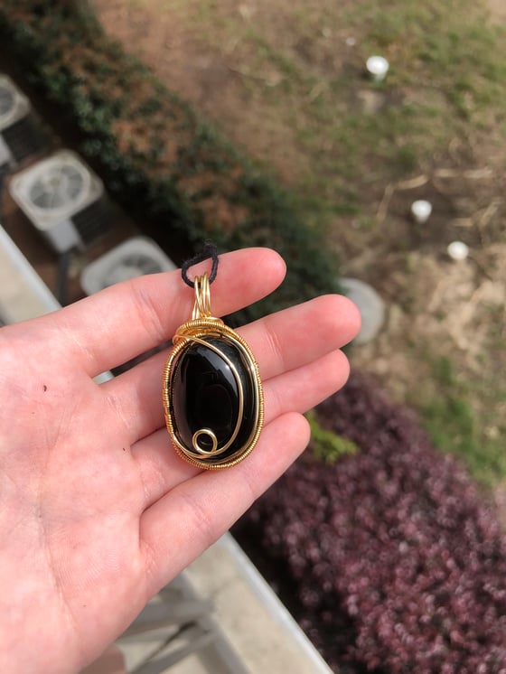 Image of Obsidian pendant