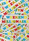 Weekend Millionaires Rainbow Logo Sticker  