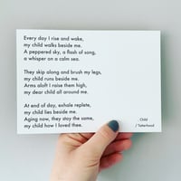 Child - Poem Postcard (Medium - 7 x 5 size)