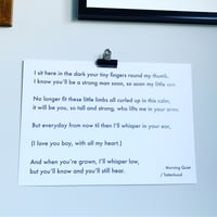 Morning Quiet - A3 heavyweight poem print on premium 300gsm white recycled board