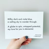 Astronomer - 7 x 5 poem postcard
