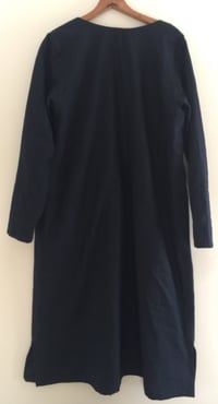 Image 3 of placket shirt dress with flap pockets