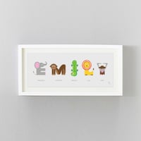 Image 1 of Animal Name Print
