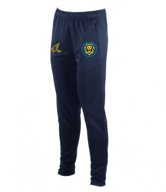 Image of Navy Slim Poly Track Pants