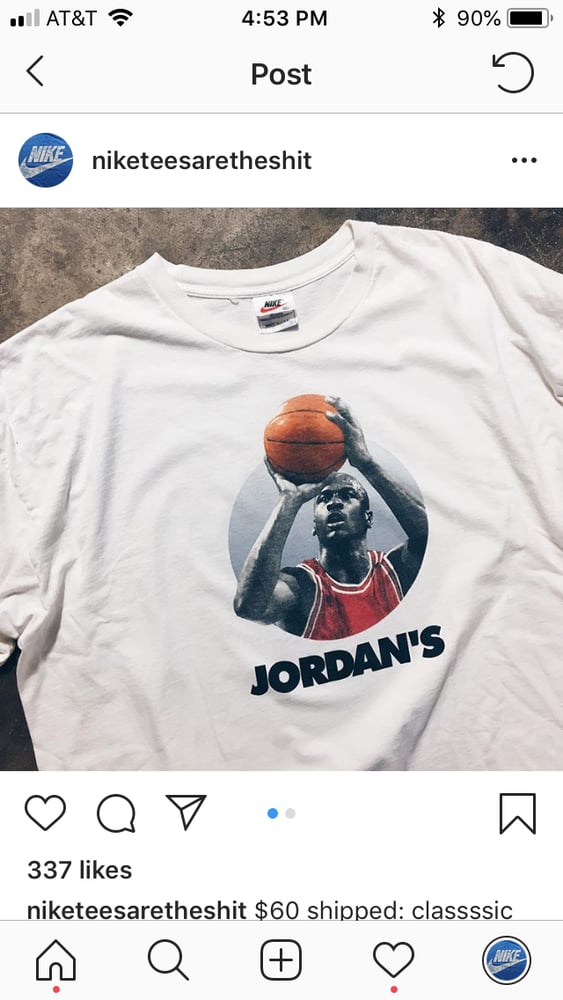 Image of Original 90’s Nike Air Jordan’s Back Tee