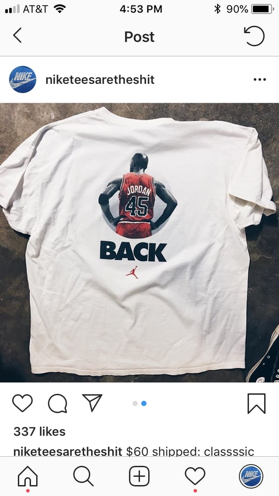 Image of Original 90’s Nike Air Jordan’s Back Tee