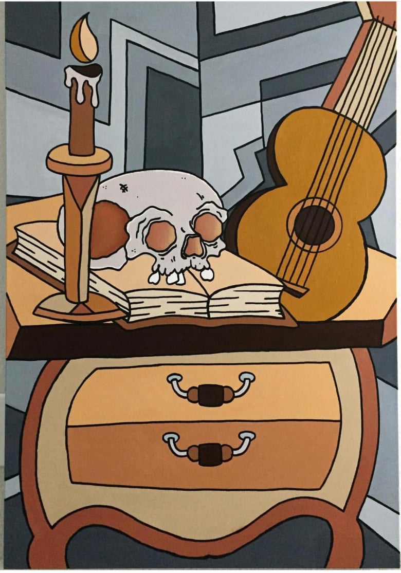 Image of Still Life with Skull and Guitar