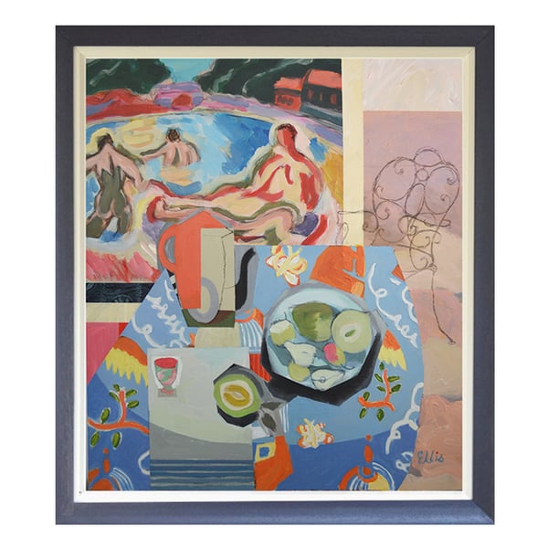 Image of Large, Contemporary Painting, 'Les Oiseaux,' Poppy Ellis
