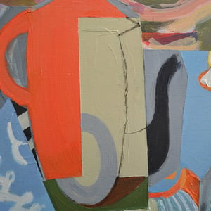 Image of Large, Contemporary Painting, 'Les Oiseaux,' Poppy Ellis